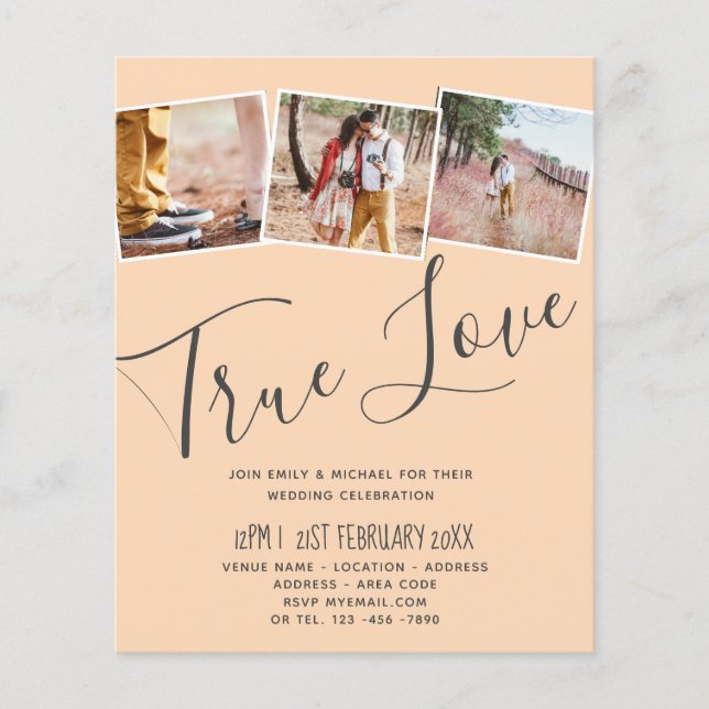 True Love ENGAGEMENT Party Invitations Save Dates (Front)