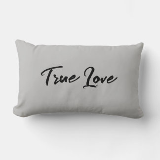 True Love Grey Lumbar Pillow