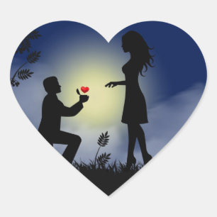 True love heart sticker