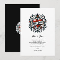 True Love Heart Tattoo Sticker Wedding Thank You