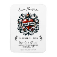 True Love Heart Tattoo Wedding Save the Date 