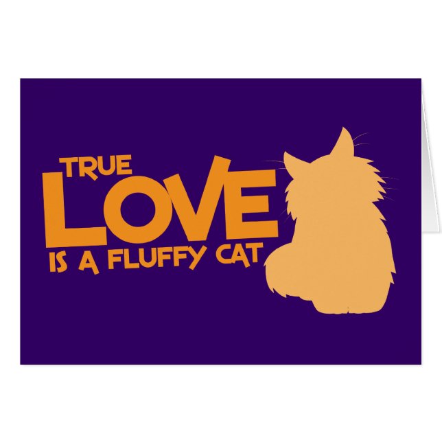 TRUE LOVE is a fluffy cat (Front Horizontal)