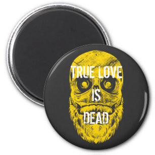 True Love Is Dead & Gigantic Yellow Skull Magnet