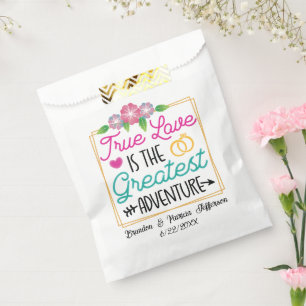true love is the greatest adventure add names date favour bag