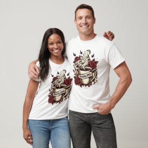 True Love Morning Brew Café T-shirt de tatouage