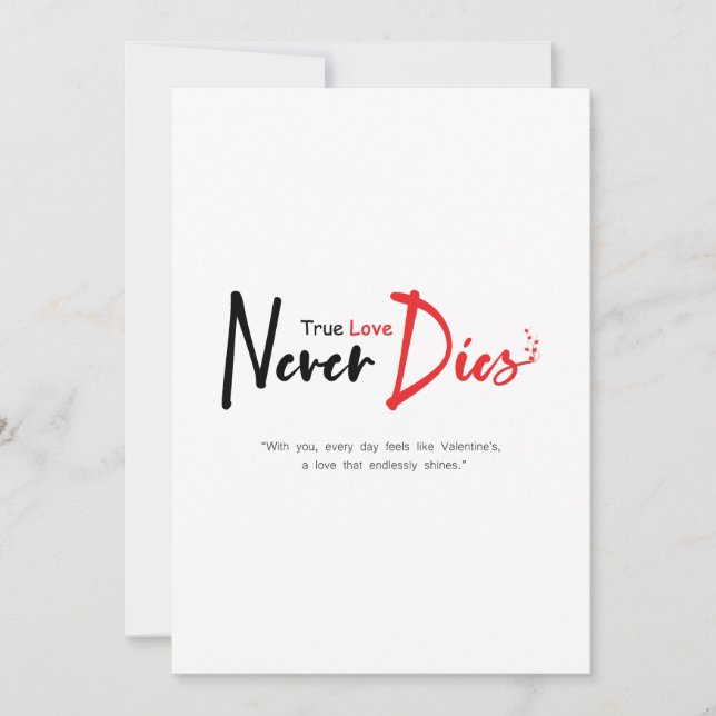 True love never dies  invitation (Front)
