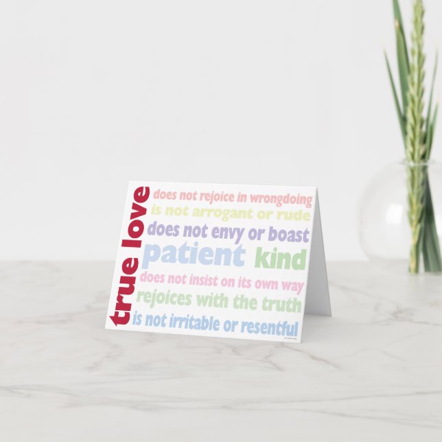 True Love Note Card (Front)