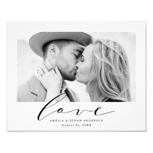 True Love Personalized Wedding Photo Print