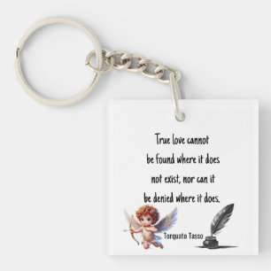 TRUE LOVE Quote Keychain