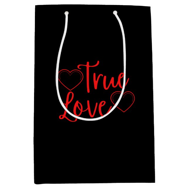 True Love Red Valentine's Medium Gift Bag (Front)