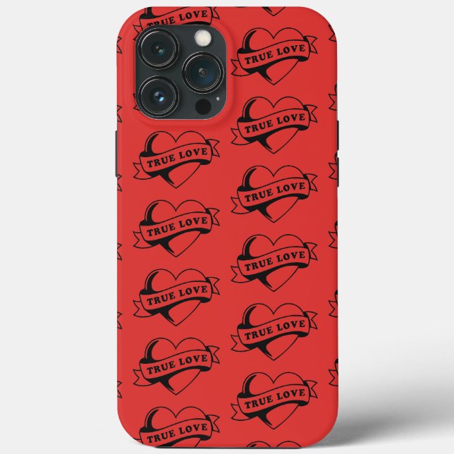 True Love Tattoo Heart | Classic Romance Design Case-Mate iPhone Case (Back)