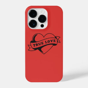 True Love Tattoo Heart   Classic Romance Design iPhone 14 Pro Case