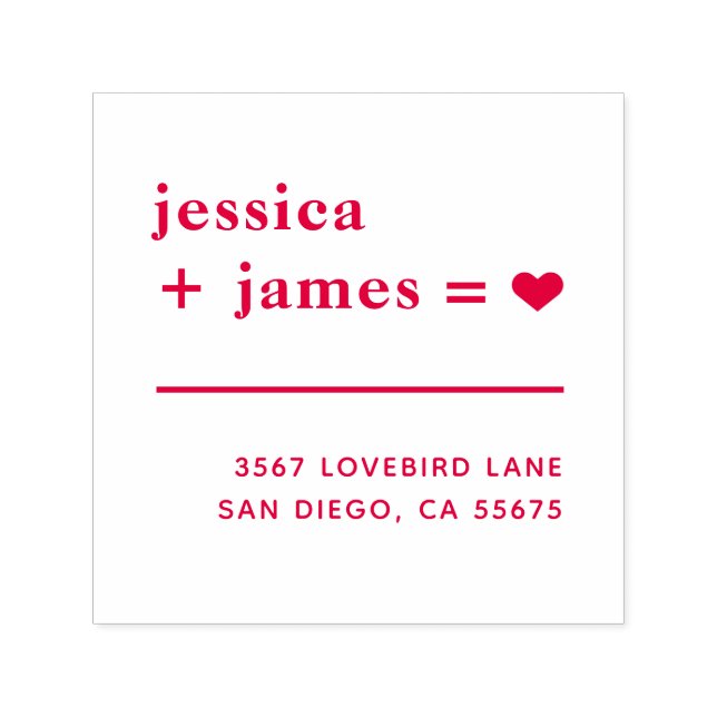 True Love Wedding and Engagement Stamp Red (Design)