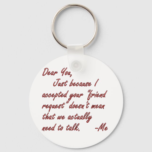 True meaning of friendship keychain (Front)