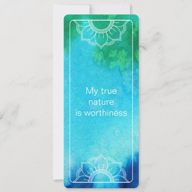 True Nature Law of Attraction Watercolor Bookmark Invitation (Front)