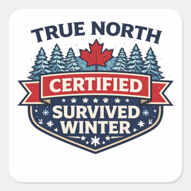 True North Certified — Survived Winter Sticker (Front)