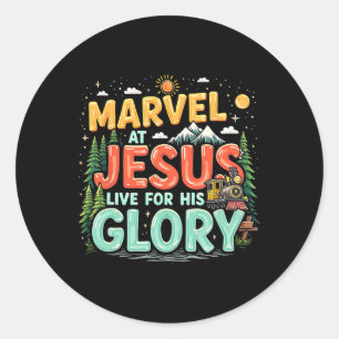 True North Christian Camp Vbs 2025 His Glory Junct Classic Round Sticker