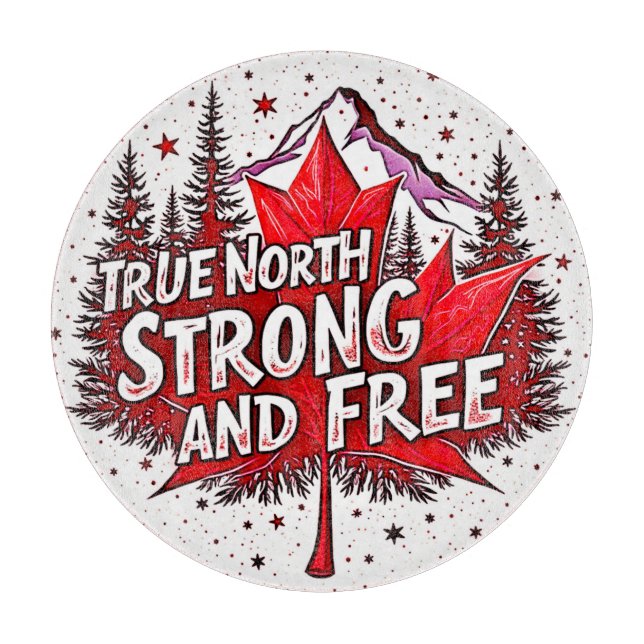 True North Strong Free Cutting Board (Front)