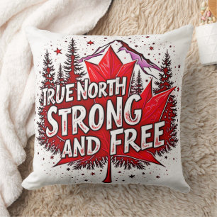 True North Strong Free Throw Pillow