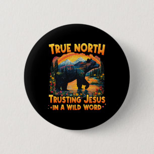 True-north Trusting Jesus In A Wild World Vbs 2025 2 Inch Round Button