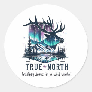 True North Vbs 2025 Trusting Jesus Wilderness Chri Classic Round Sticker