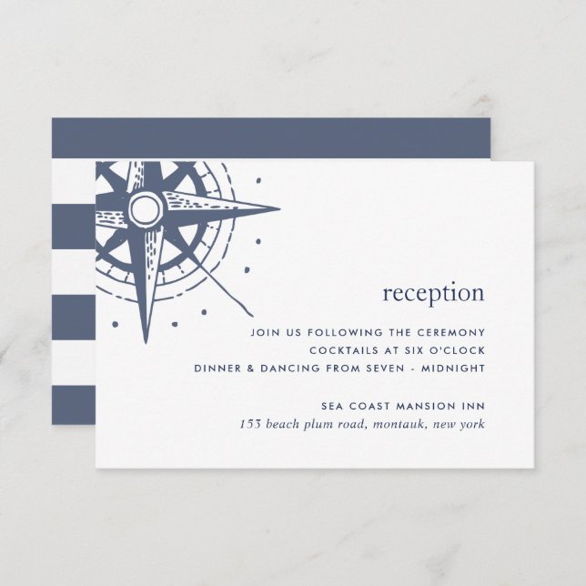 True North Wedding Reception Enclosure Card (Front/Back)