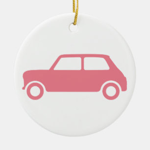 True Pink Mini Cooper Ornament - Centered
