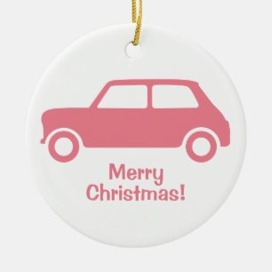 True Pink Mini Cooper Ornament - Personalize