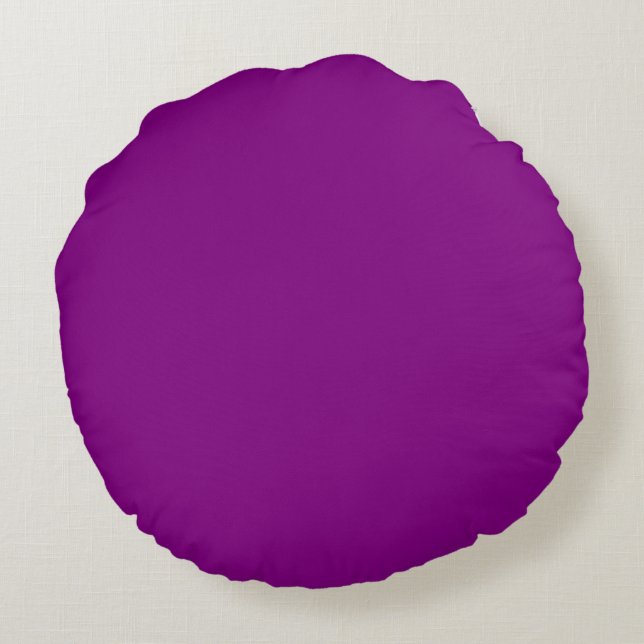 True Purple Round Pillow (Back)