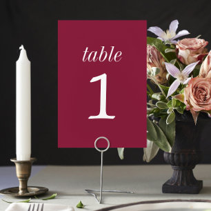 True Simplicité 2 Claret Mariage Numéro de table