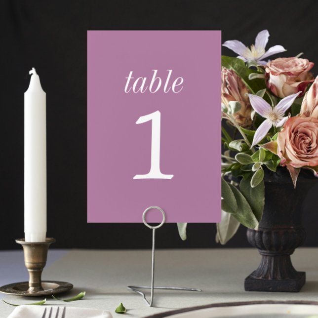 True Simplicité 2 Lavender Mariage Numéro de table (Créateur téléchargé)