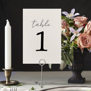 True Simplicité 3 Mariage beige Numéro de table