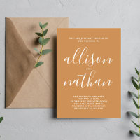 True Simplicity 1 Apricot Minimal Wedding