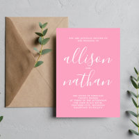 True Simplicity 1 Ballet Pink Minimalist Wedding
