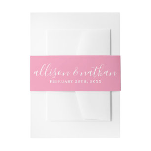 True Simplicity 1 Bride and Groom Ballet Wedding Invitation Belly Band