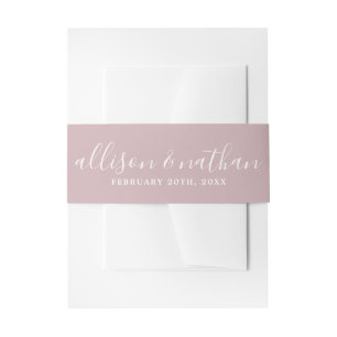 True Simplicity 1 Bride Groom Moonlight Wedding Invitation Belly Band