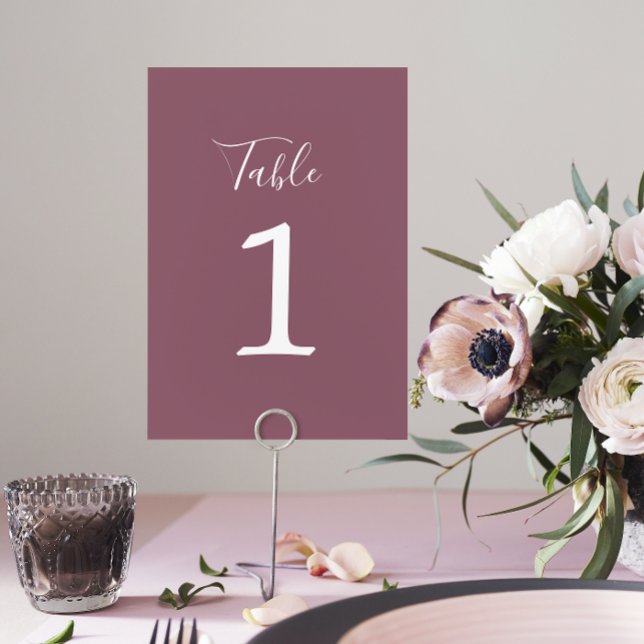 True Simplicity 1 Wedding Dusk Table Number (Creator Uploaded)
