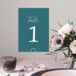 True Simplicity 1 Wedding Gulfstream Table Number<br><div class="desc">These table numbers perfectly coordinate with the True Simplicity 1 mix or match collection. You can choose to have all the table numbers match in the same colour, or mix it up and choose a different coordinating colour for each table. Edit the number on your own to purchase, or contact...</div>