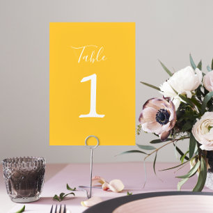 True Simplicity 1 Wedding Marigold Table Number