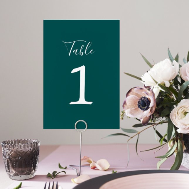 True Simplicity 1 Wedding Peacock Table Number (Creator Uploaded)