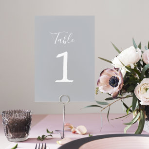 True Simplicity 1 Wedding Sterling Table Number