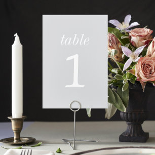 True Simplicity 2 Cool Mist Wedding Table Number