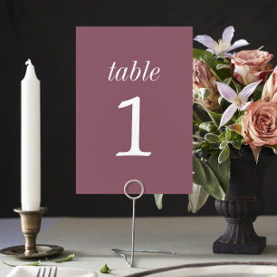 True Simplicity 2 Dusk Wedding Table Number