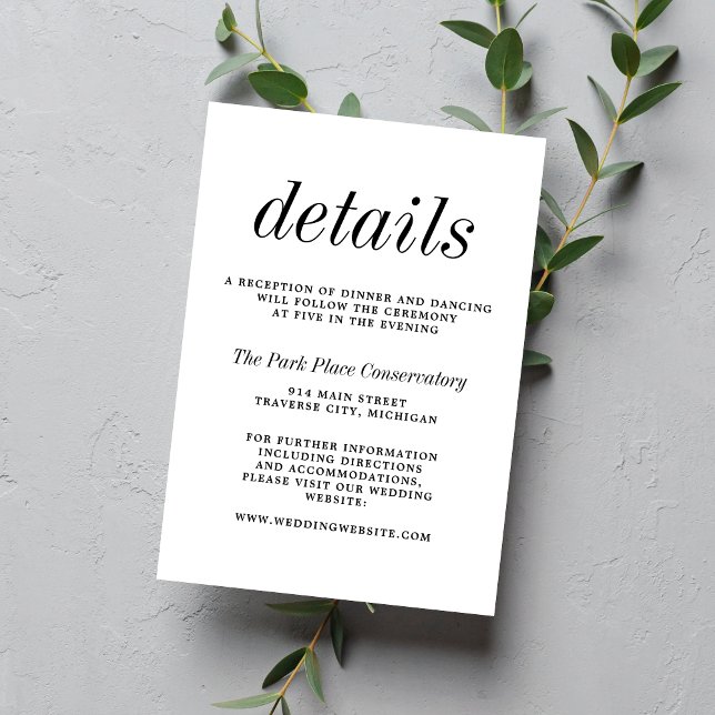 True Simplicity 2 Script Simple Minimalist Wedding Enclosure Card (Creator Uploaded)