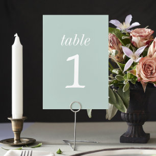 True Simplicity 2 Sea Glass Wedding Table Number