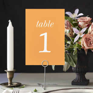 True Simplicity 2 Sorbet Wedding Table Number