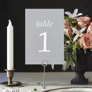True Simplicity 2 Sterling Wedding Table Number