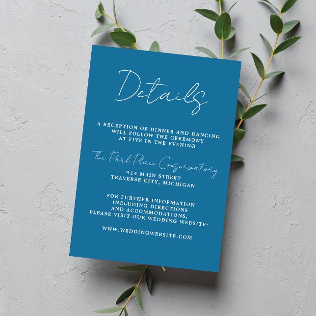 True Simplicity 3 Script Minimal Winter Wedding Enclosure Card (Creator Uploaded)