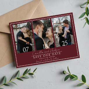 True Simplicity 4   Burgundy   Wedding Save The Date