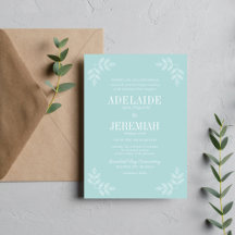 True Simplicity 6 Mist Floral Wedding Invitation